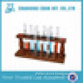 Laboratory Glassware Clear Glass Wood Test Tube Rack With Optional Plastic Cap